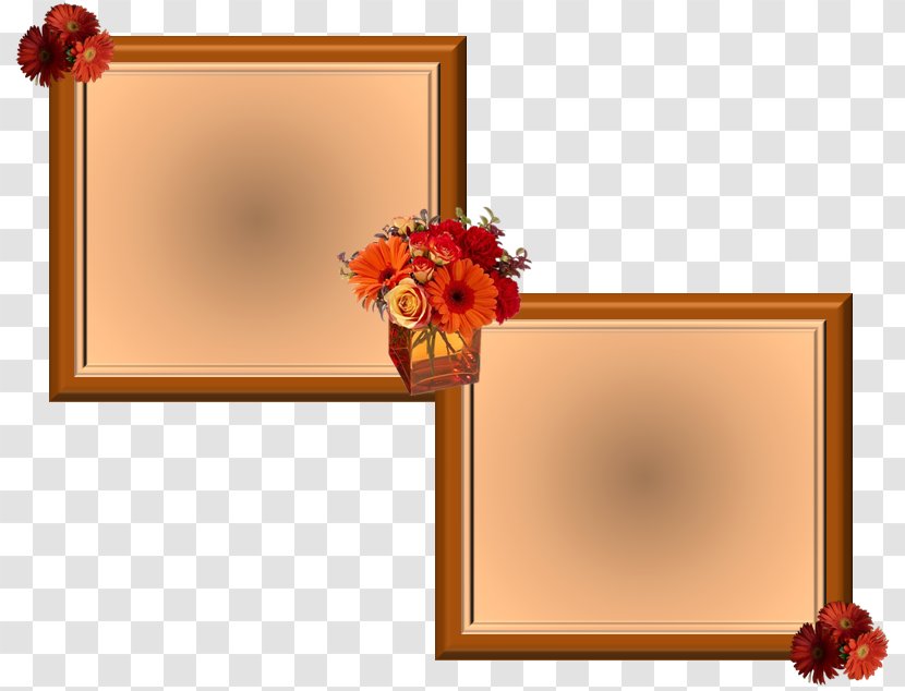 Floral Design Cut Flowers Picture Frames Orange - Flower Transparent PNG