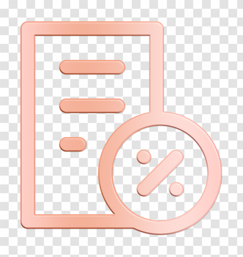 Tax Icon Percent Icon Finances Lineal Icon Transparent PNG