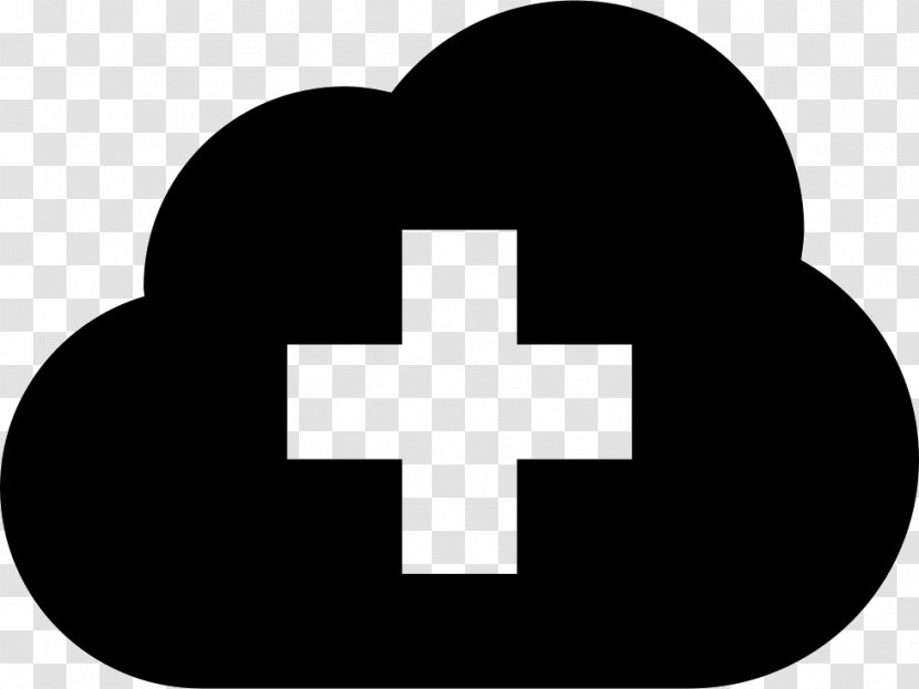 Symbol Button Internet Cloud Computing - Cross - Bleck Cartoon Transparent PNG