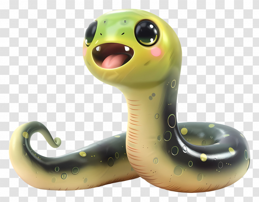 Sea Animals - Cute Cartoon Snake Transparent PNG