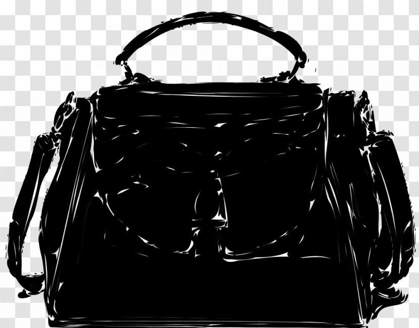 Handbag Shoulder Bag M Leather Black & White - Product Transparent PNG