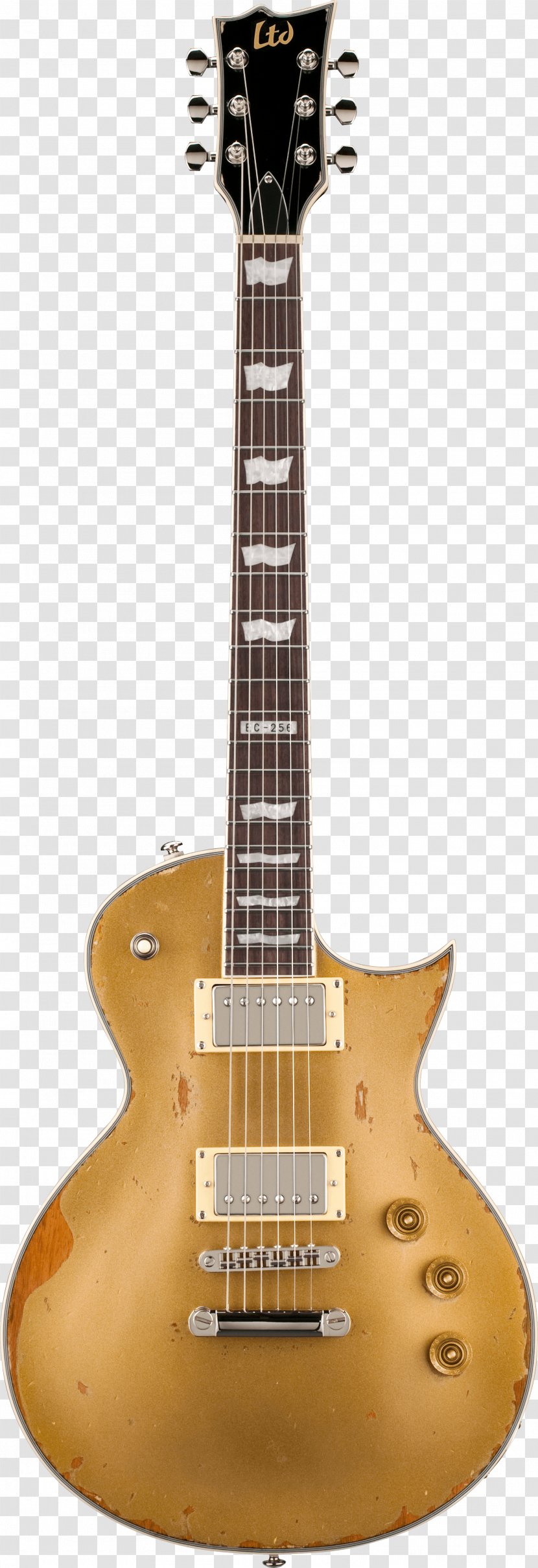 ESP LTD EC-1000 Guitars Gibson Les Paul Electric Guitar - Fingerboard - Image Transparent PNG