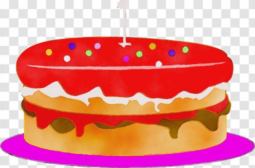 Cartoon Birthday Cake - Paint - Dessert Candle Transparent PNG