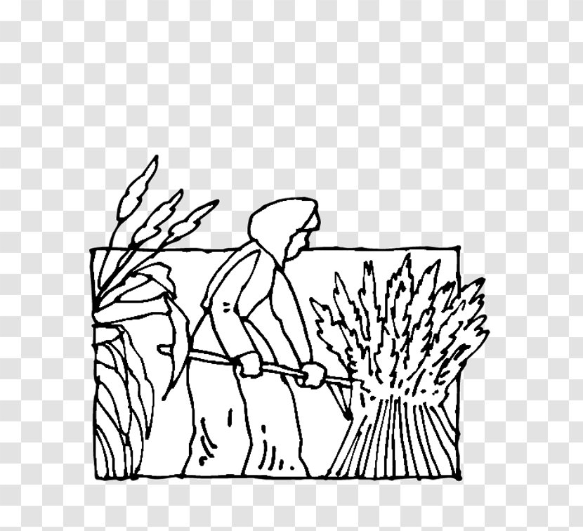 Coloring Book Black And White Field - Tree - Farmfieldsblackandwhite Transparent PNG