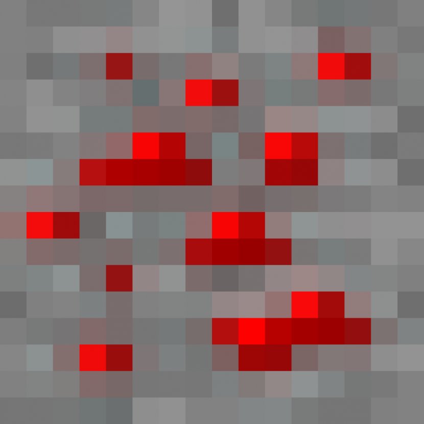 Minecraft Mods Redstone Ore Item - Pixel Art - Coal Transparent PNG