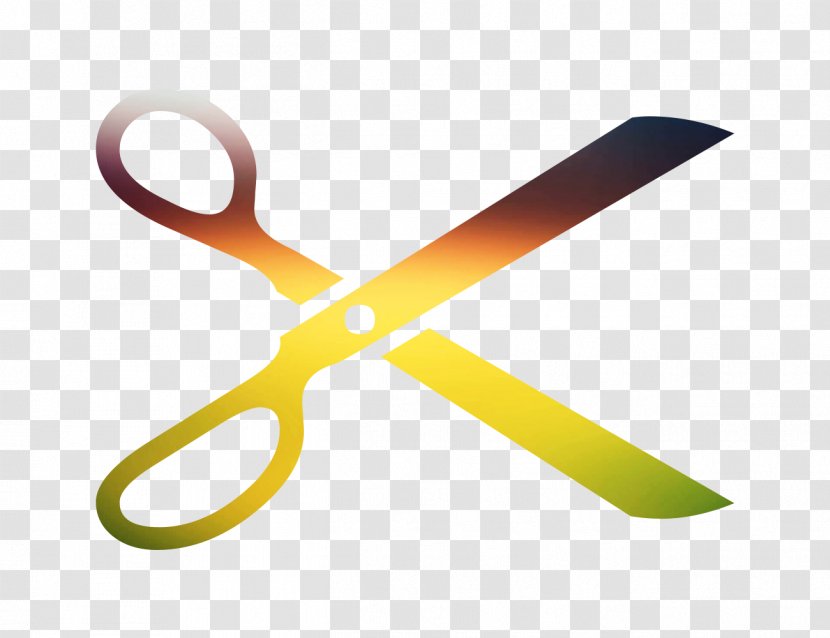 Product Design Scissors Line - Tool - Yellow Transparent PNG