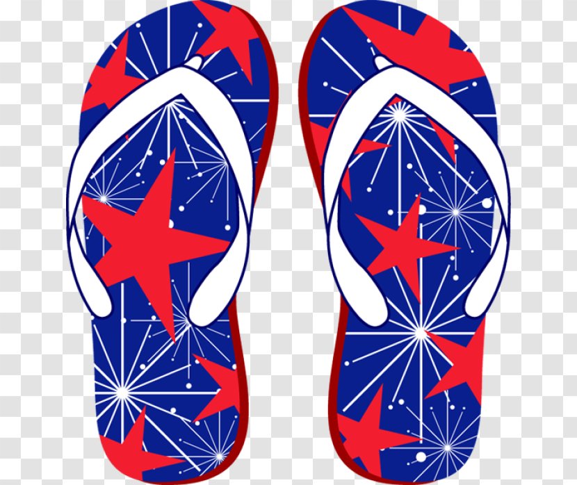 Flip-flops Clip Art - Carmine - Fourth Of July Transparent PNG