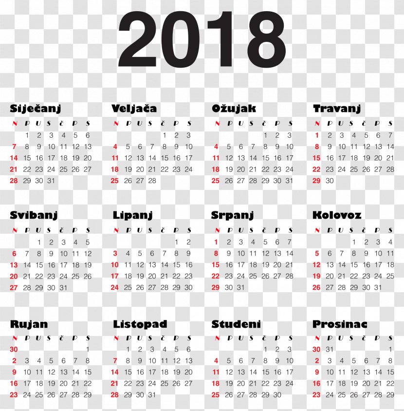 0 Calendar New Year's Day - July - September 2018 Transparent PNG