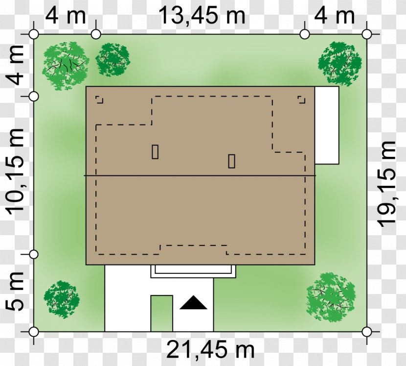 House Gable Roof Garage Land Lot - Rectangle Transparent PNG