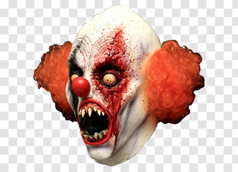 It Mask Evil Clown Costume - Horror Transparent PNG