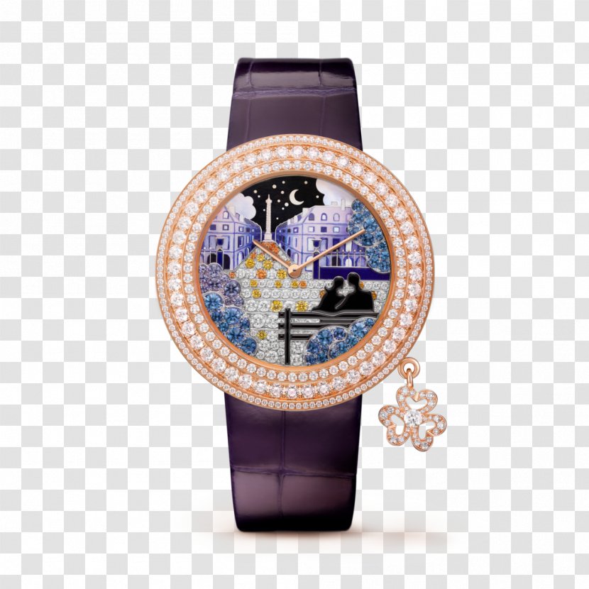 Watch Van Cleef & Arpels Clock Jewellery Dial - Piaget Sa Transparent PNG