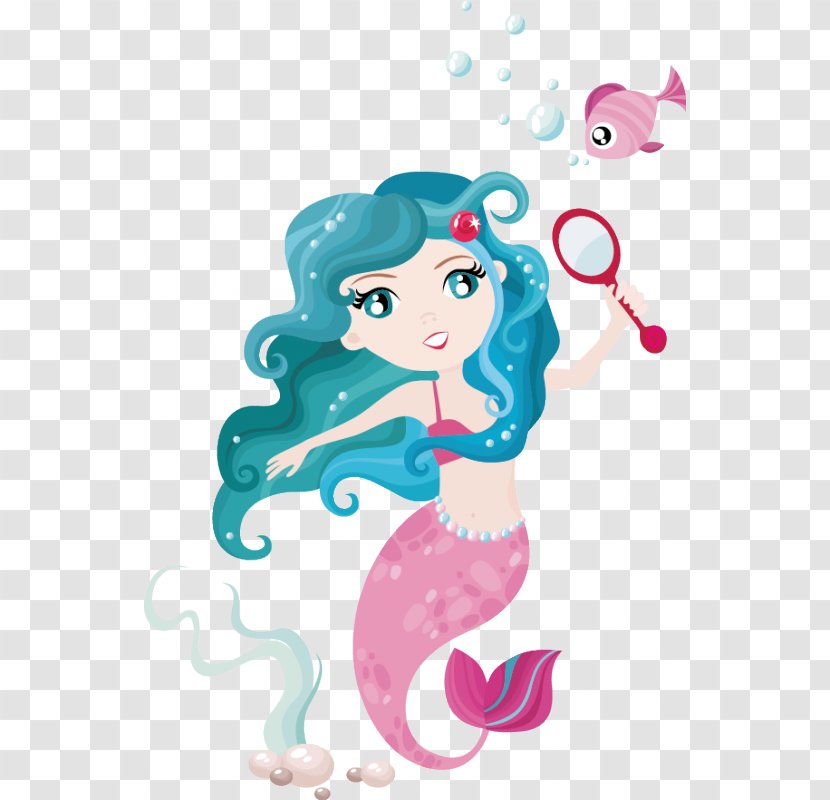 Mermaid Cartoon Clip Art - Fictional Character Transparent PNG