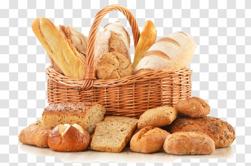 White Bread Breakfast Breadbasket - Food - A Basket Of Transparent PNG