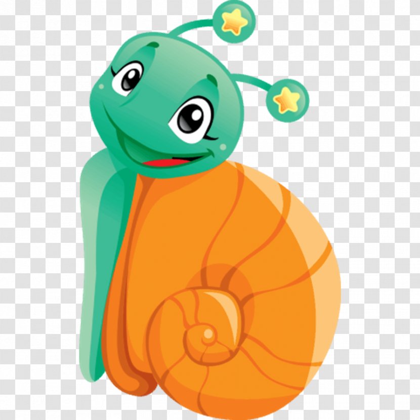 Orange Snail Child Sticker Color - Invertebrate - Caracol Transparent PNG