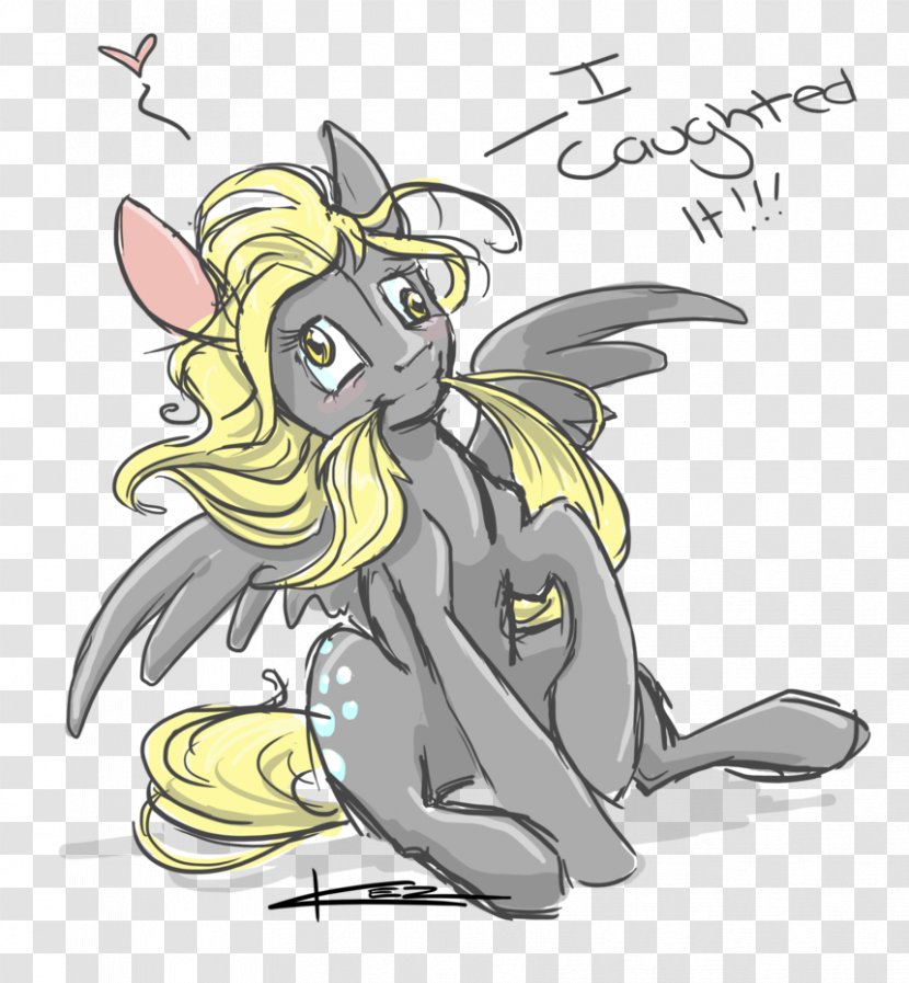 Pony Derpy Hooves Pinkie Pie Drawing Fan Art - Carnivoran - Beaver Black And White Transparent PNG