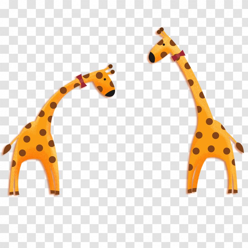 Northern Giraffe Cartoon Drawing - Hand-painted Transparent PNG