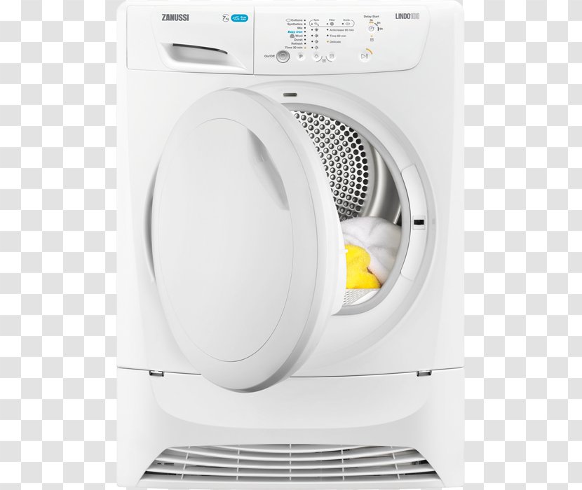 Clothes Dryer Zanussi 7kg Condenser Freestanding Washing Machines - Refrigerator Transparent PNG
