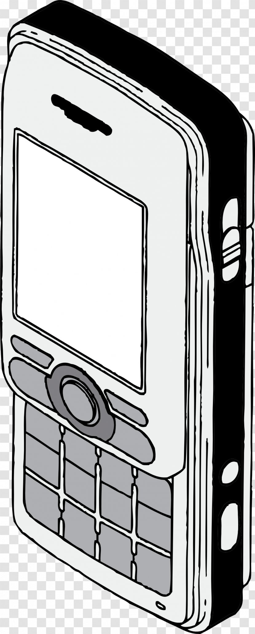 IPhone Line Art Telephone Coloring Book Clip - Telephony - Iphone Transparent PNG