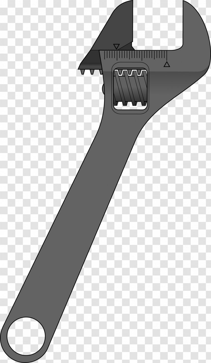 Pipe Wrench Adjustable Spanner Hand Tool Clip Art - Vector Transparent PNG