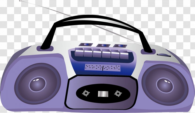 Boombox Tekhnoslon Radio - Receiver - Vector Element Transparent PNG