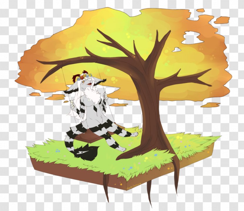 Cattle Leaf Mammal Clip Art - Fauna - Tree With Swing Transparent PNG