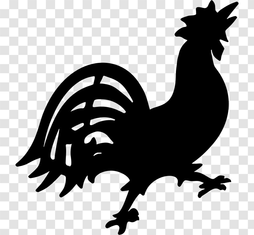 Rooster Silhouette Clip Art - Phasianidae Transparent PNG