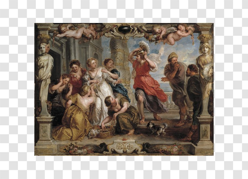 Achilles Discovered Among The Daughters Of Lycomedes Odysseus Painting By Ulysses - Museo Nacional Del Prado Transparent PNG