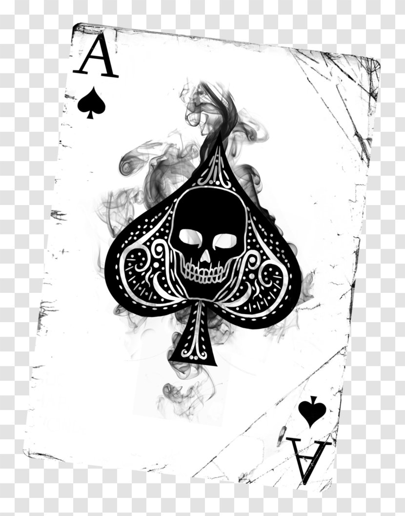 Ace Of Spades Playing Card Espadas - Watercolor Transparent PNG
