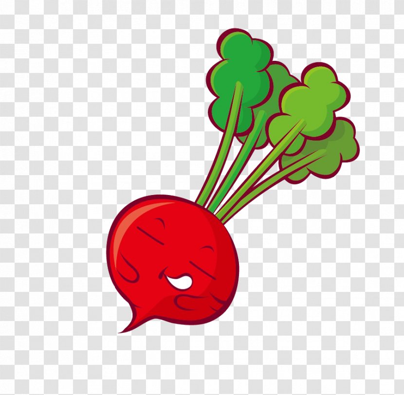 Q-version Radish Vegetable - Kiwifruit - Carrot Transparent PNG