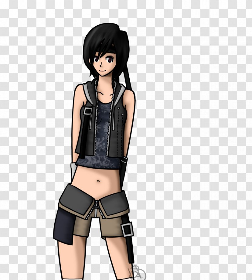 Shoulder Cartoon - Silhouette - Yuffie Kingdom Hearts Transparent PNG