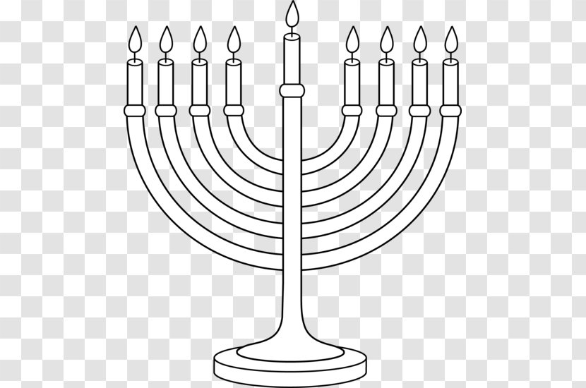 Menorah Hanukkah Judaism Drawing Clip Art - Shabbat Transparent PNG