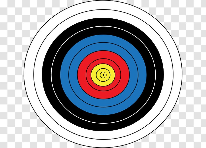 Graphic Design Target Archery Circle Shooting Range - Firearm - Picture Of A Transparent PNG