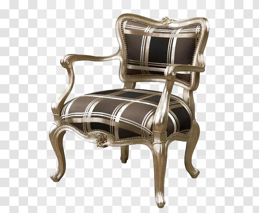 Chair Table Furniture Couch Wood - Striped Armchair Transparent PNG