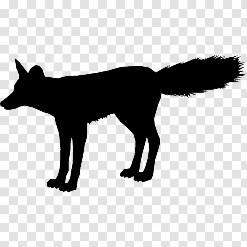 Red Fox Fauna Silhouette Black M - Wildlife - Line Art Transparent PNG