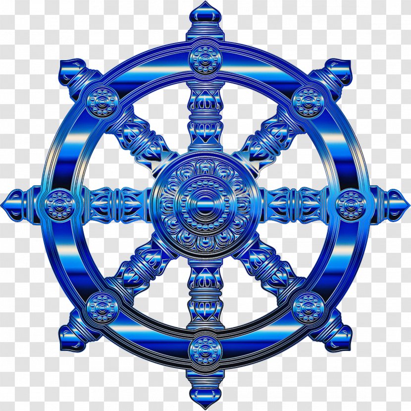 Buddha Cartoon - Wheel - Blue Transparent PNG
