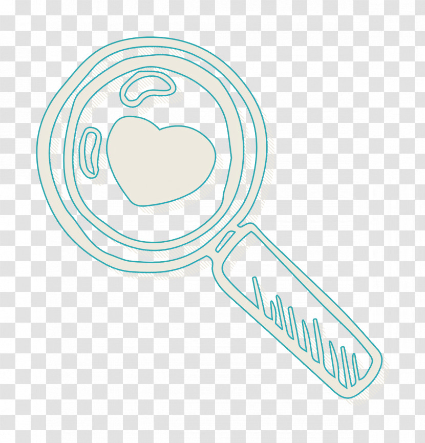 Magnifying Glass Icon Hand Drawn Love Elements Icon Search Icon Transparent PNG