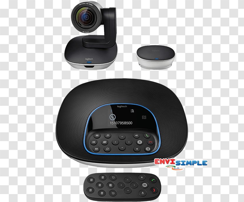 Group Videoconferencing: An Emerging Strategic Telecommunication Technology Logitech 960-001054 Hd Video And Audio Conferencing System Videotelephony ConferenceCam BCC950 - Handheld Devices - Webcam Transparent PNG