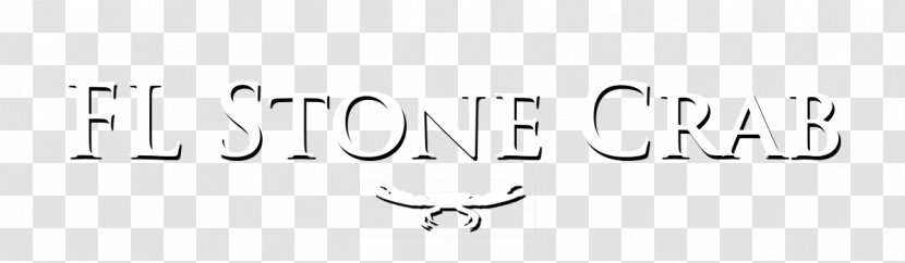 Logo Brand Line White - Calligraphy - Florida Stone Crab Transparent PNG