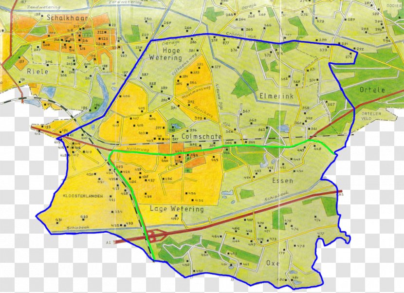 De Bannink Gemeenschapshuis Kuip Loo Map Land Lot - Resource - Yellow Transparent PNG