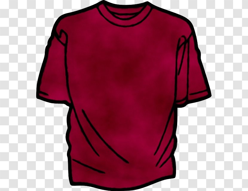 Clothing T-shirt Red Sportswear Active Shirt - Top - Magenta Transparent PNG