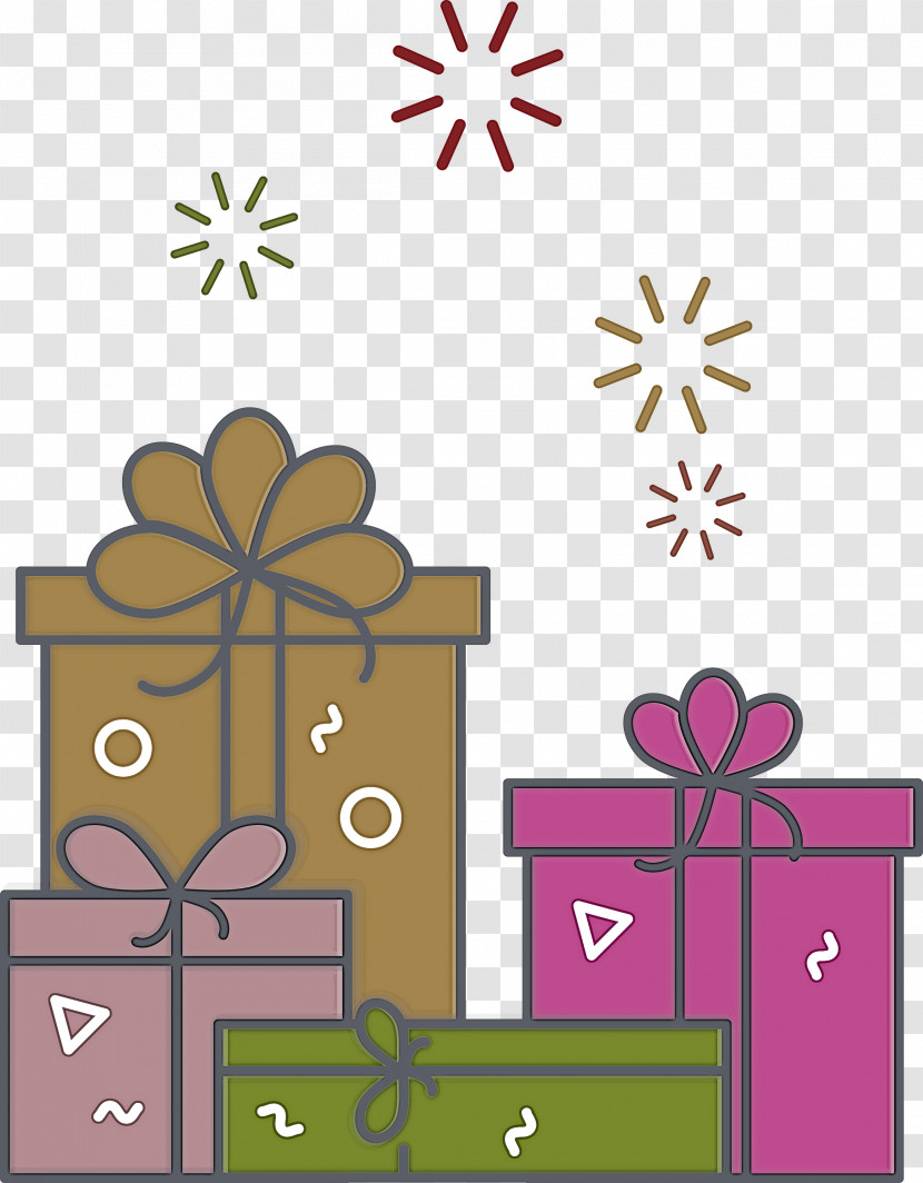 Happy New Year Gifts Transparent PNG
