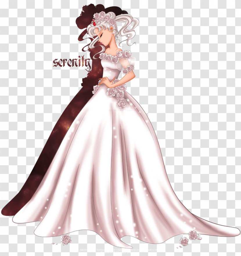 Sailor Moon Wedding Dress Queen Serenity Chibiusa Uranus - Tree Transparent PNG