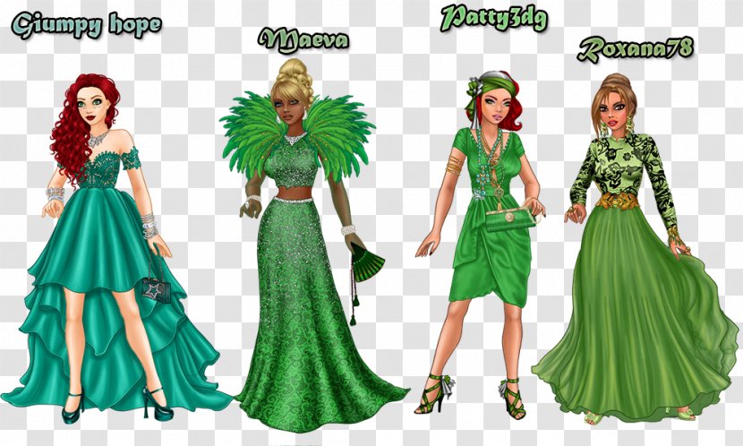 Gown Costume Design Green Character - Dress - Fantasy Story Transparent PNG