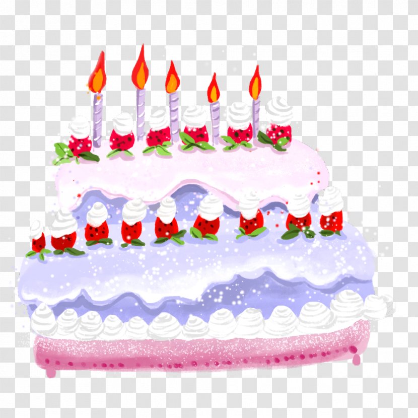 Birthday Cake Illustration - Icing Transparent PNG
