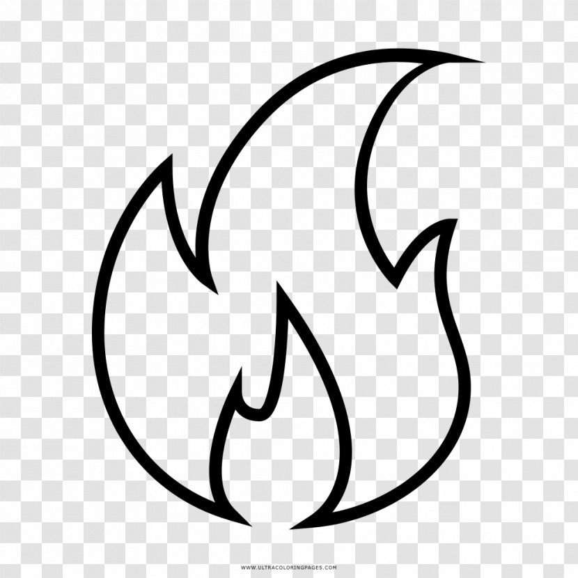 Drawing Fire Black And White Flame - Art Transparent PNG