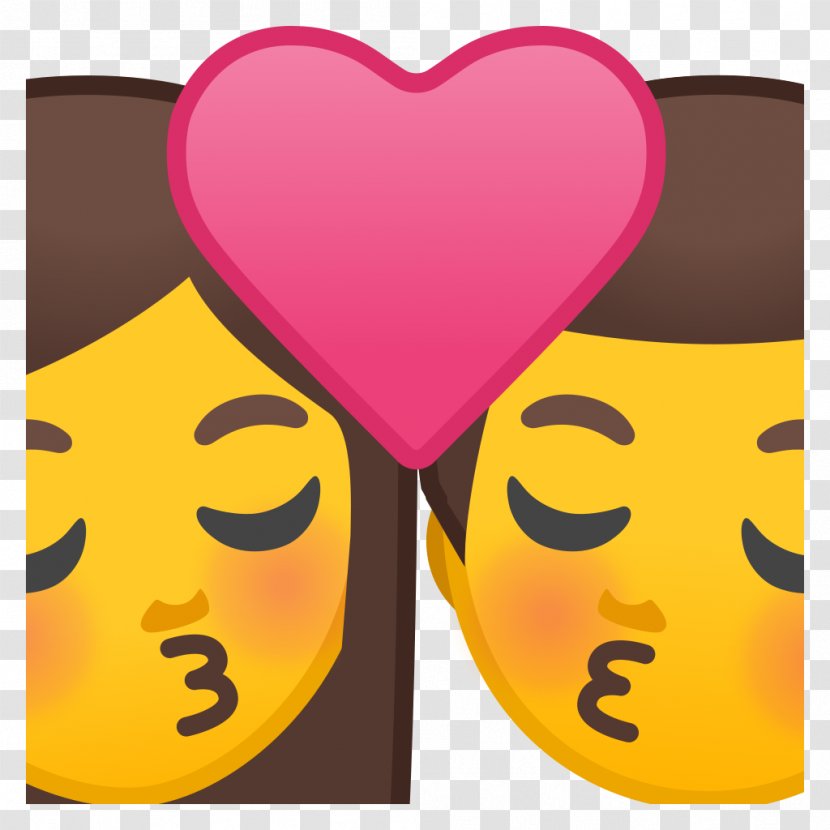 Emojipedia Kiss Emoticon Noto Fonts - Yellow - Emoji Transparent PNG