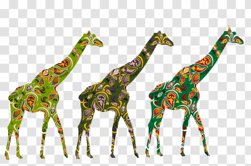 Giraffe Painting Clip Art - Royaltyfree - Painted Transparent PNG