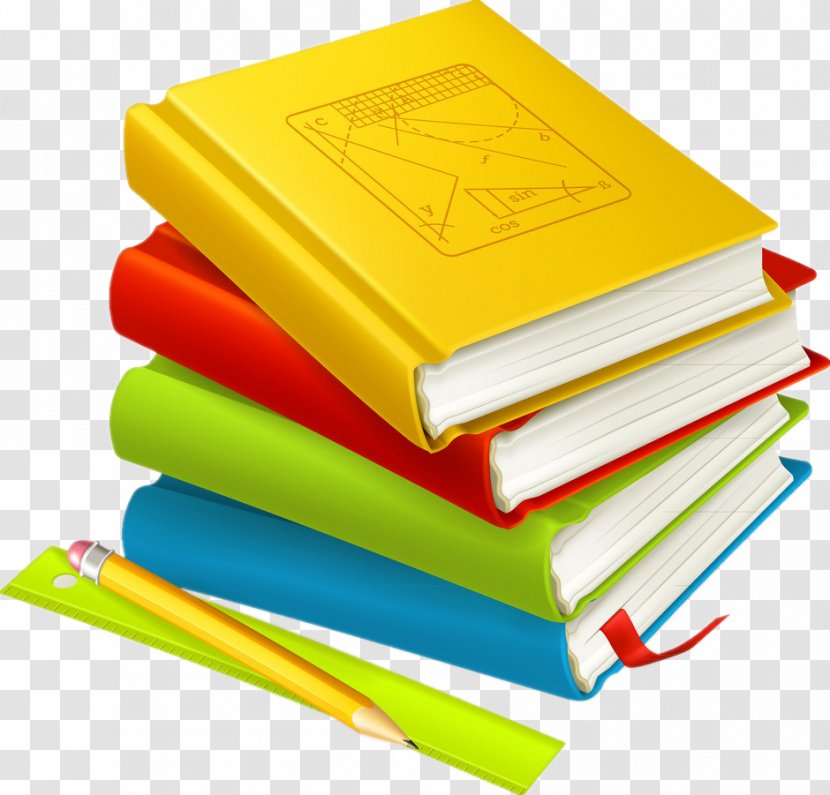 School Euclidean Vector Clip Art - Yellow - Book Material Transparent PNG