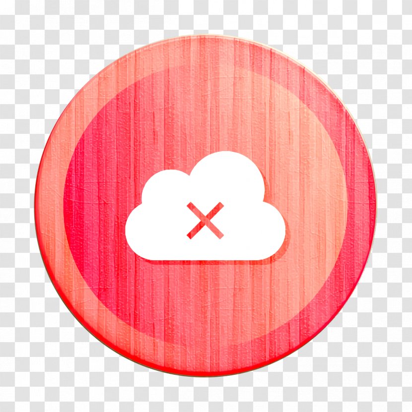 Cloud Icon Data Error - Pink - Plate Heart Transparent PNG