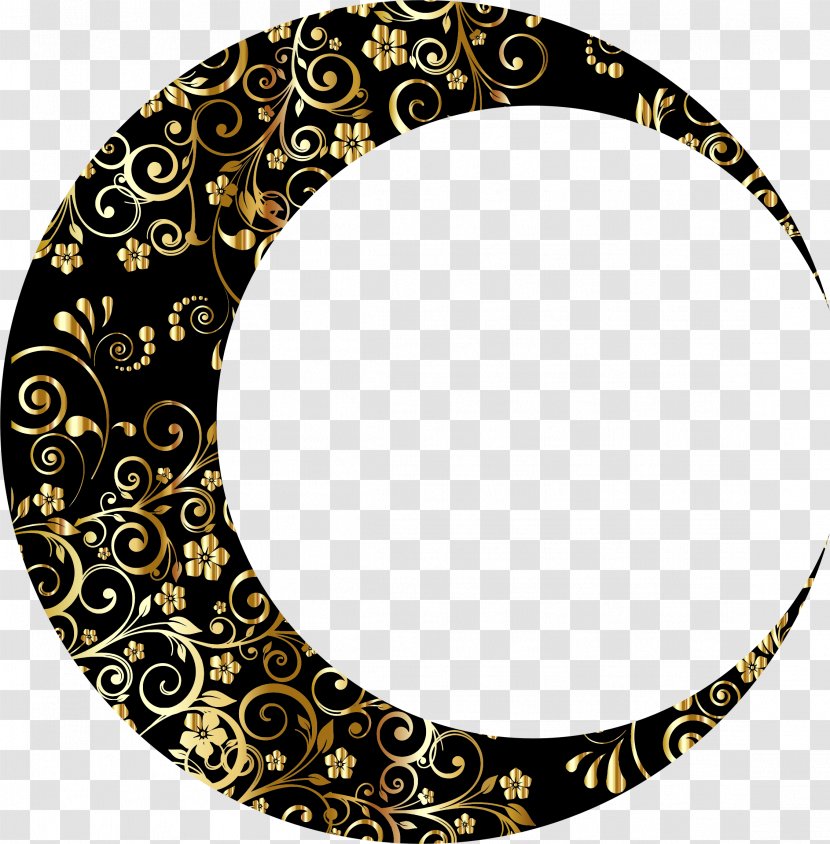 Moon Lunar Phase Gold Clip Art - Crescent Transparent PNG